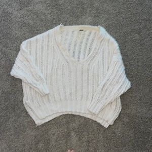 Oversized Cream Knit Sweater